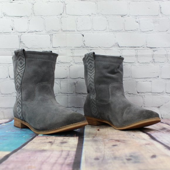 TOM'S Suede Slip on Ankle Boots Size 9.5 / 41 - Picture 3 of 9